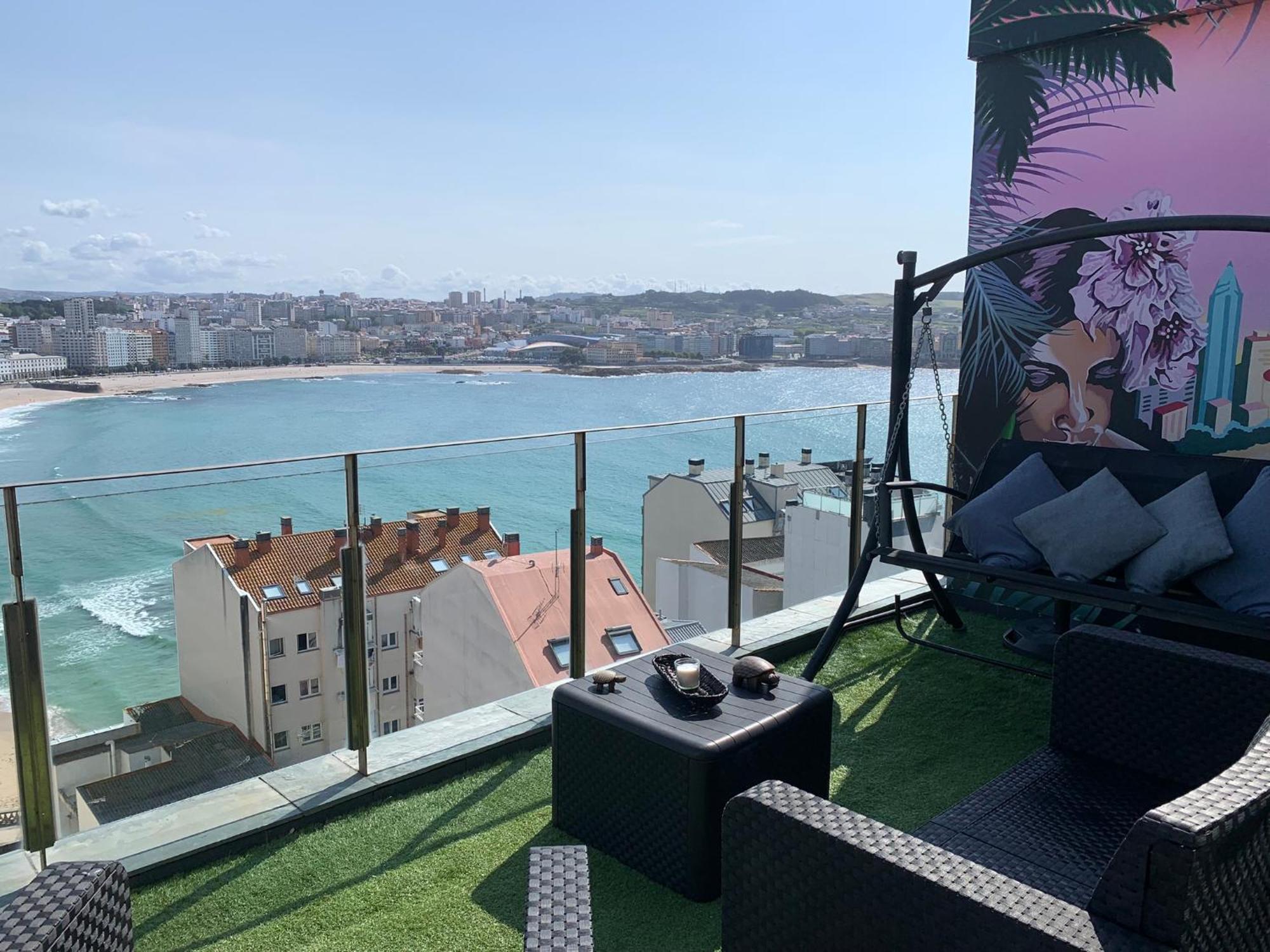 Apartamento Vistas Coruna 3 Habitaciones A Coruna Bagian luar foto